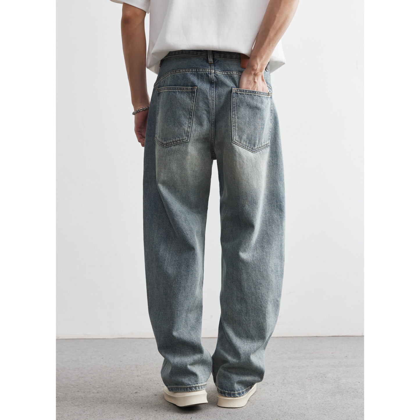 男士春秋美式彎刀褲