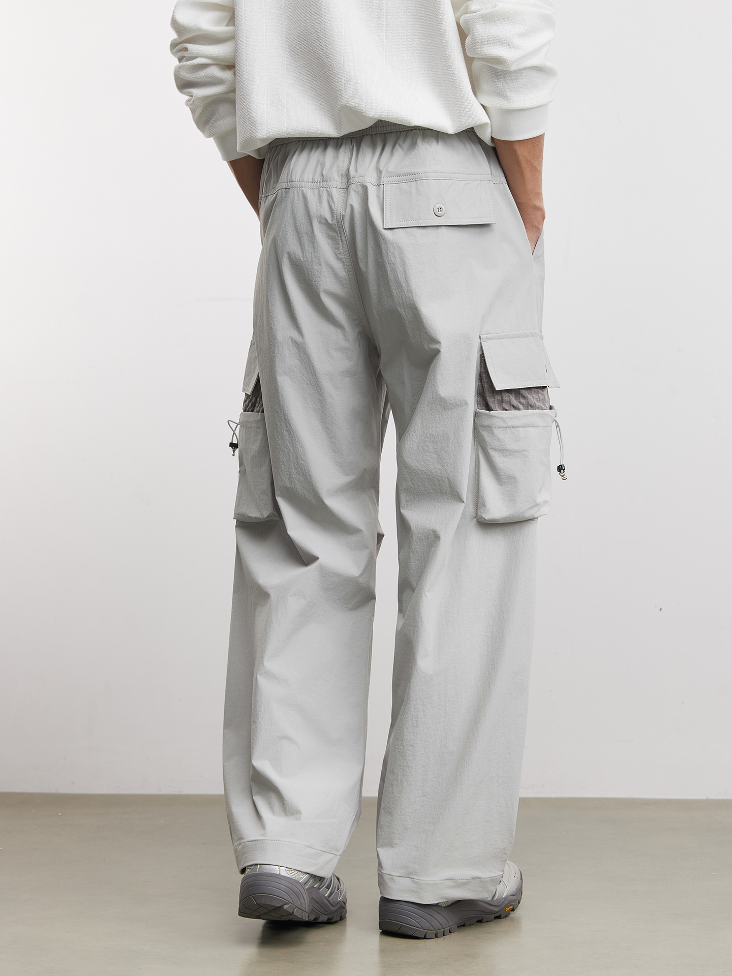 男士春季高端直筒傘兵速乾運動褲