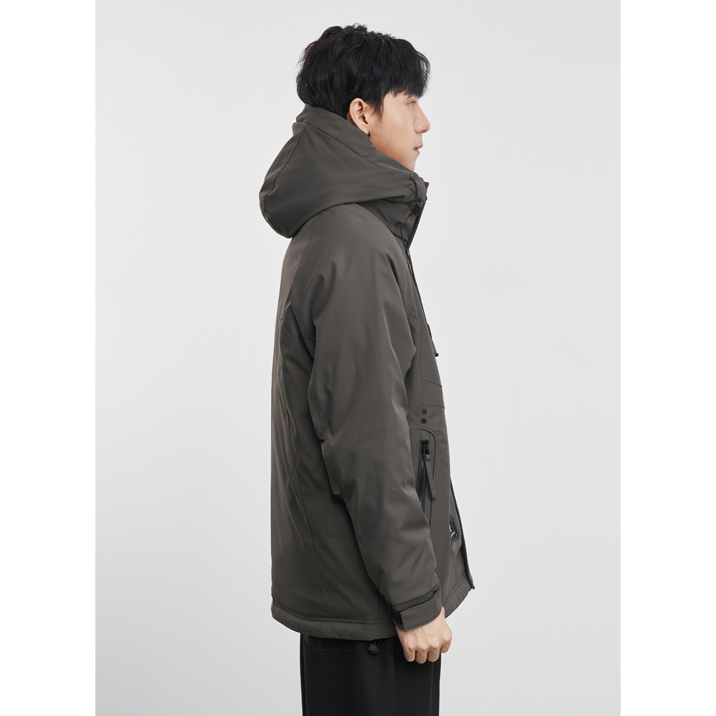 男士冬季50白鴨絨工裝羽絨服