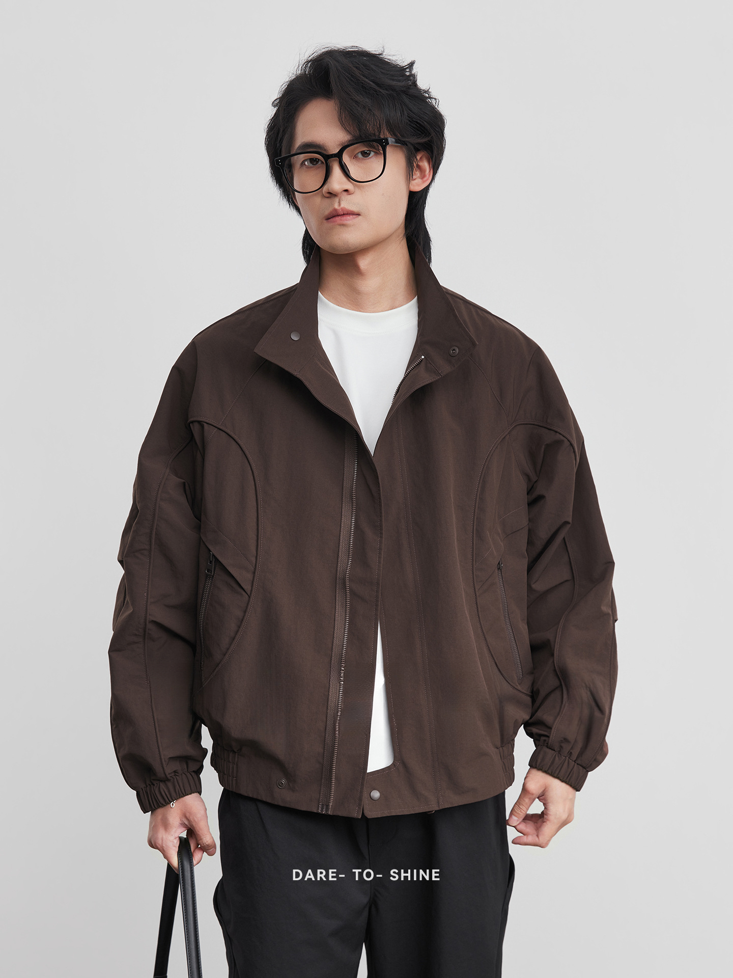 春季翻領寬鬆休閒夾克