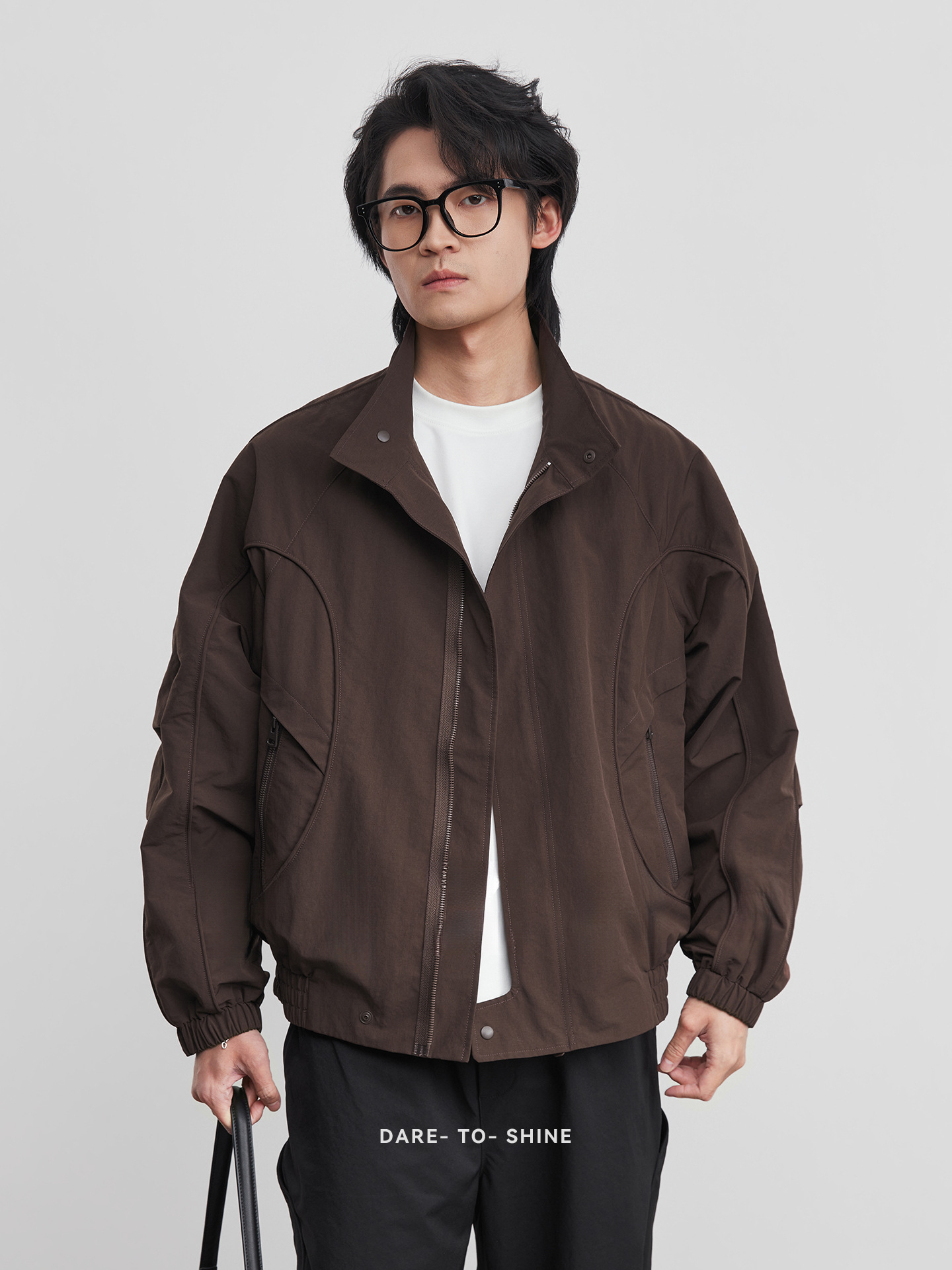 春季翻領寬鬆休閒夾克