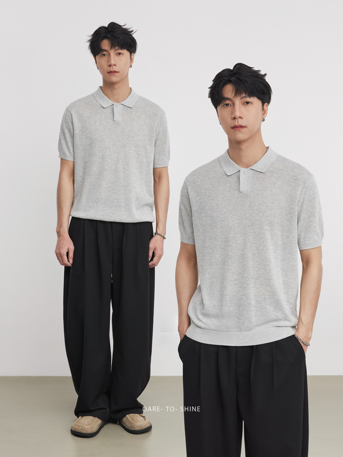 男夏萊賽爾翻領POLO衫