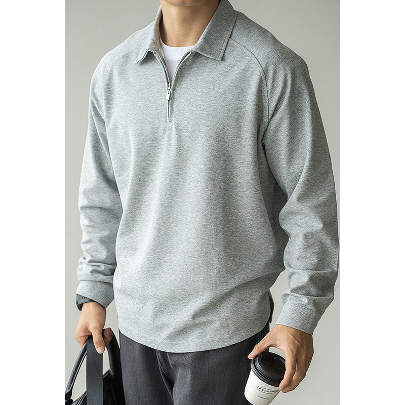 美式空氣層半拉鏈老錢風衛衣