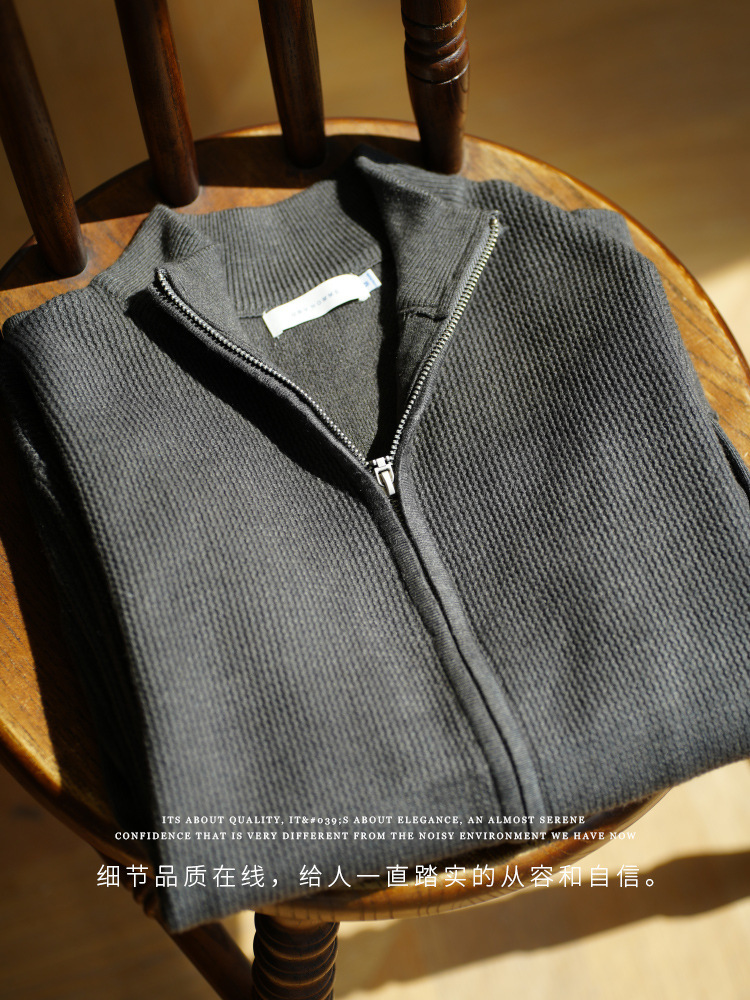 老錢風抗起球激勵針織外套