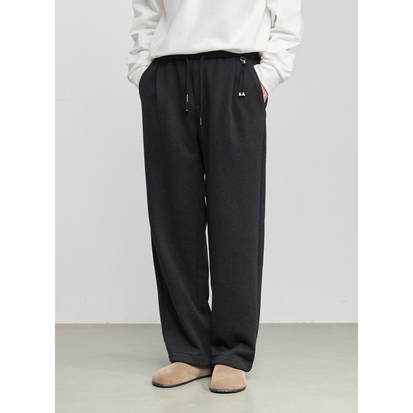 男士冬季加厚直筒休閒褲