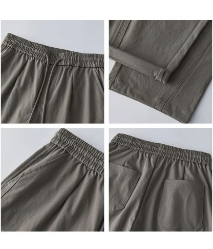 純色薄款春季簡約百搭直筒長褲