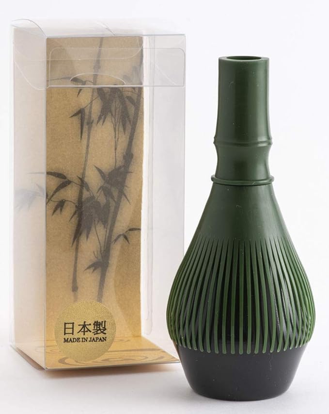 Resin Matcha Whisk with Curl Fixer Stand - Made in Japan Durable Tea Whisk