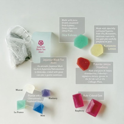 Harapecolab Kohakutou Crystal Candy & Japanese Black Tea Akari Set