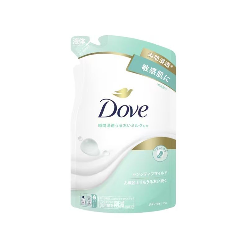 Dove Body Wash Sensitive Mild Bottle 470g/Refill 330g, 640g/Bottle + Refill【Direct from Japan】