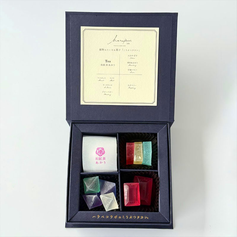 Harapecolab Kohakutou Crystal Candy & Japanese Black Tea Akari Set