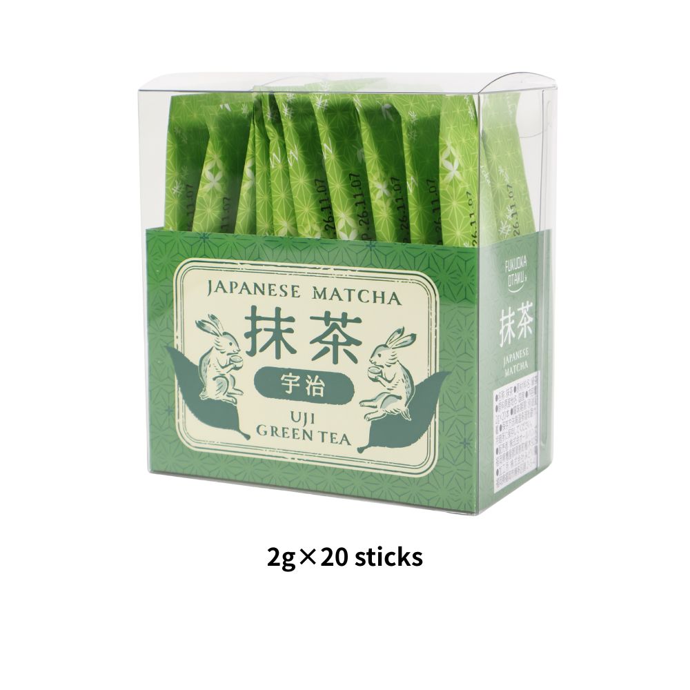 [Uji, Kyoto] Japanese Matcha Powder Stick 2g × 10 / 20 pcs | Additive-Free | Fukuoka Otaku | Made in Japan 【Direct from Japan】