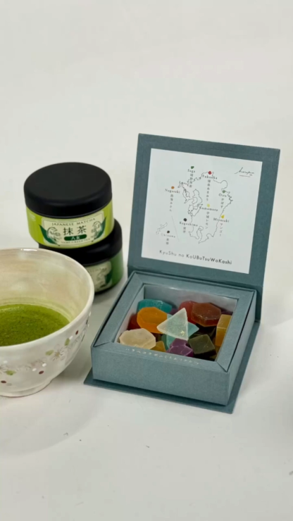 Matcha＆Kyushu Kohakutou Crystal Candy Set【Free shipping】【Direct from Japan】