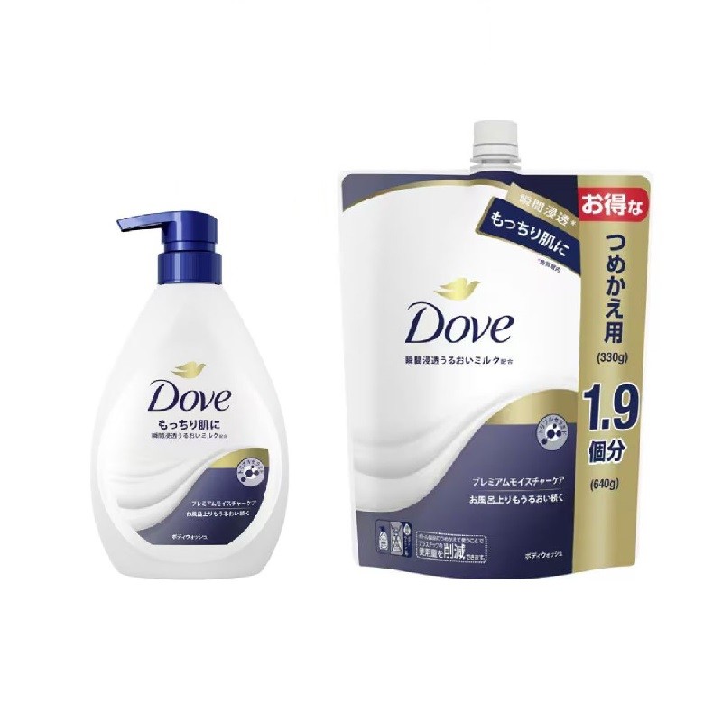 Dove Body Wash Premium Moisture Care Bottle 470g/Refill 330g, 640g/Bottle + Refill【Direct from Japan】-FUKUOKA_OTAKU