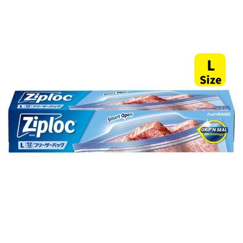 Asahi Kasei Ziploc Freezer Bag Double Zipper Airtight Storage Bag for Freezing & Microwaving【Direct from Japan】