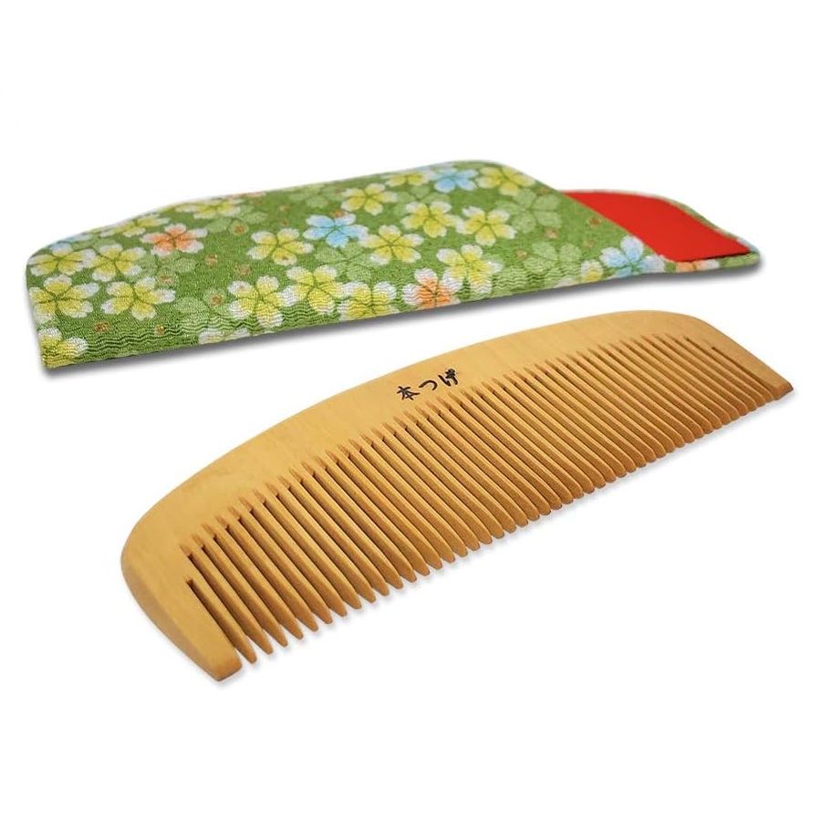 prizeJAPAN Hon Tuge Comb 4-inch with Case (Color & Pattern Random) Tsubaki Oil Finish【Direct from Japan】-FUKUOKA_OTAKU