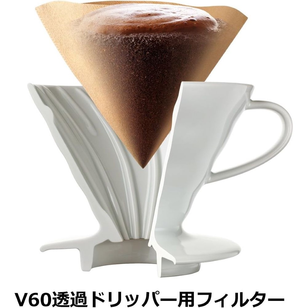 HARIO XVDD-3012W [V60 Ceramic Dripper 02 Set] Coffee Accessories [Direct from Japan]-FUKUOKA_OTAKU