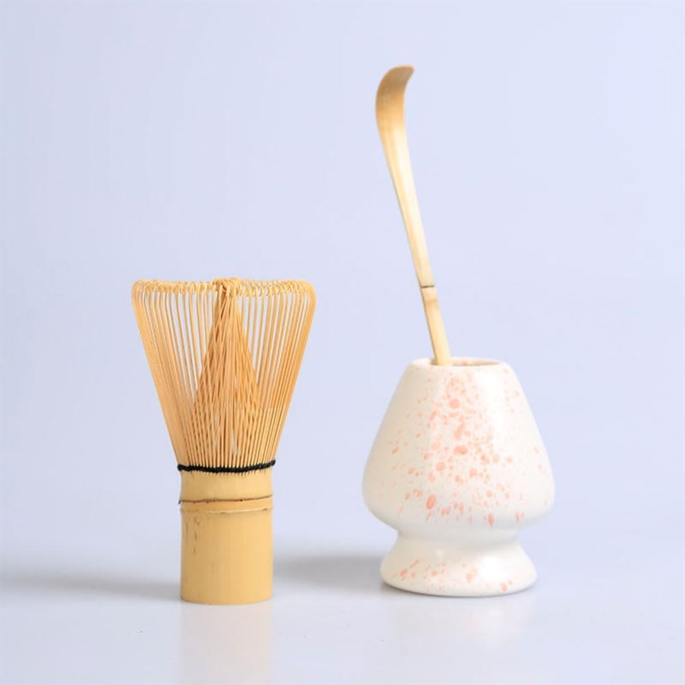 Matcha Whisk Set | 100-Prong Chasen + Chasen Holder + Chashaku | Japanese Tea Ceremony Set 【Direct from Japan】