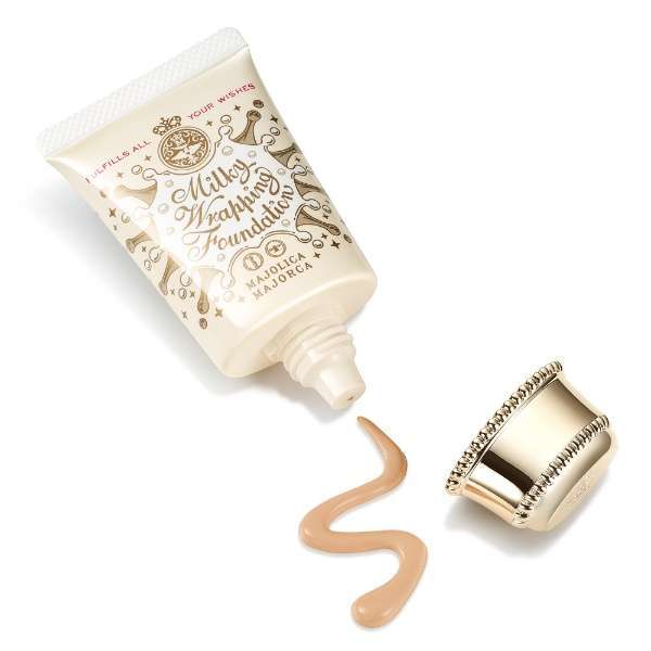 Shiseido MAJOLICA MAJORCA Milky Wrapping Foundation　30g SPF30/PA+++   00(Pink beige）/01 (light beige)/02 (beige)【Direct from Japan】-FUKUOKA_OTAKU