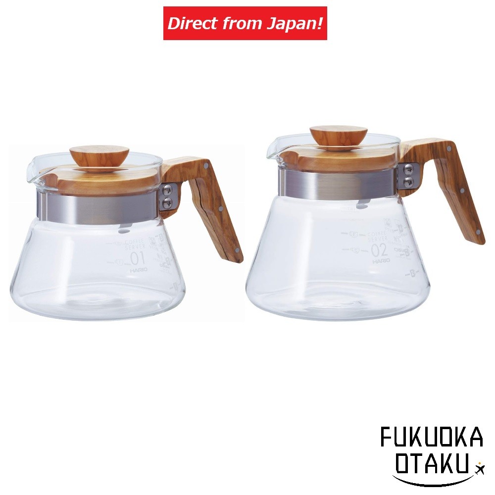 HARIO Coffee Server 400/600 Olive Wood [400] / [600] 2 Sizes Coffee Accessories 【Direct from Japan】-FUKUOKA_OTAKU