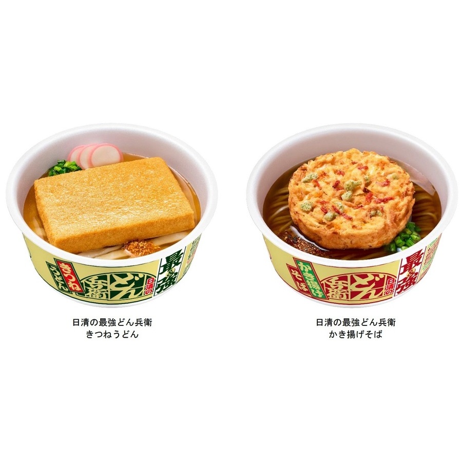 NISSIN Saikyo Donbei Kitsune Udon/Kakiage Soba "Everything is the star" Cup noodles [Direct from Japan]-FUKUOKA_OTAKU