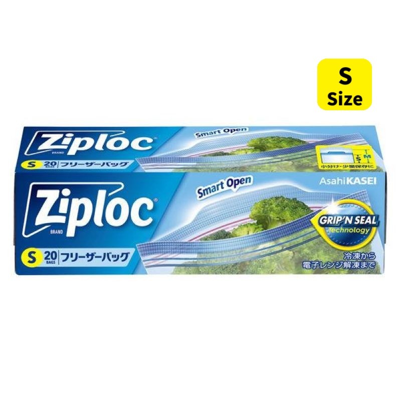 Asahi Kasei Ziploc Freezer Bag Double Zipper Airtight Storage Bag for Freezing & Microwaving【Direct from Japan】