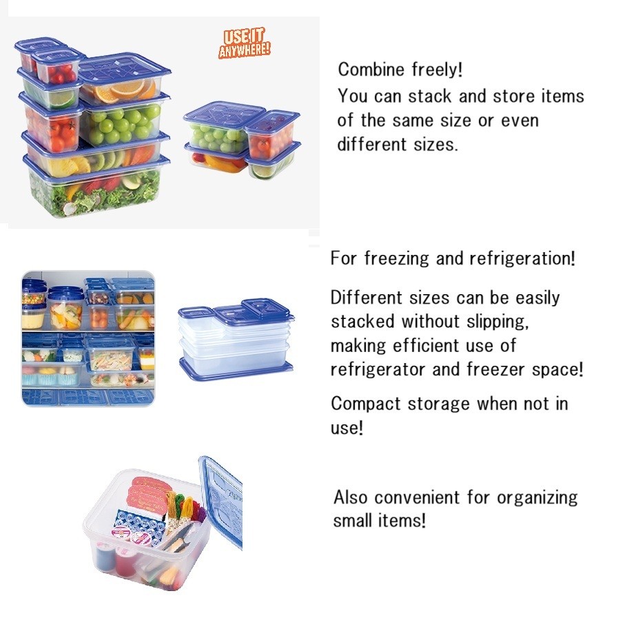 Asahi Kasei Ziploc Container Food Storage Square Microwave Freezer Airtight Lunch Box 【Direct from Japan】-FUKUOKA_OTAKU