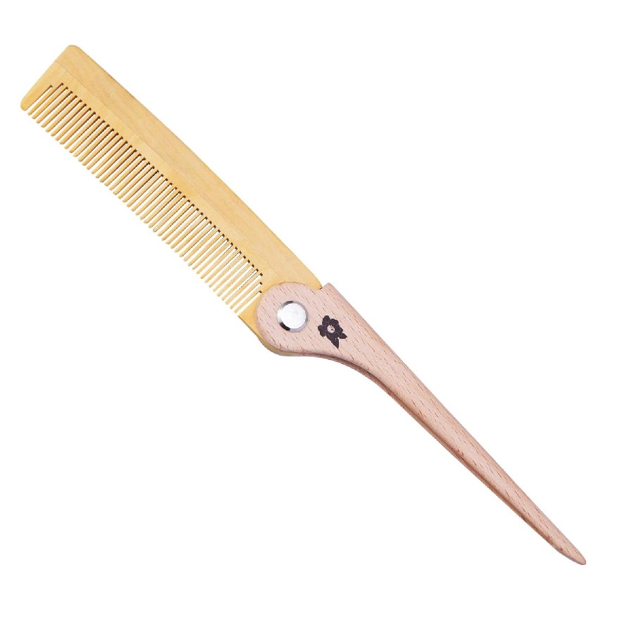 Komolife Tsubaki Oil Tuge Comb Hair Brush Folding Comb【Direct from Japan】