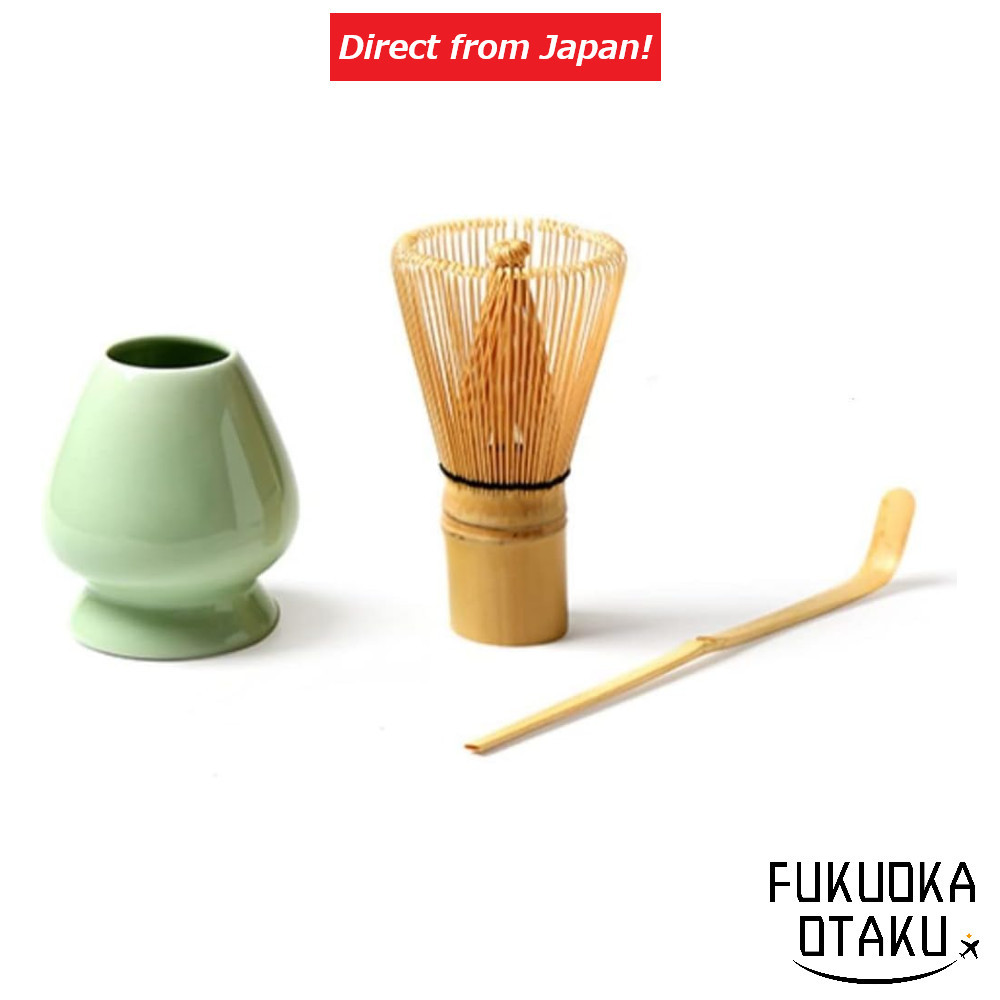 Matcha Whisk Set | 100-Prong Chasen + Chasen Holder + Chashaku | Japanese Tea Ceremony Set 【Direct from Japan】