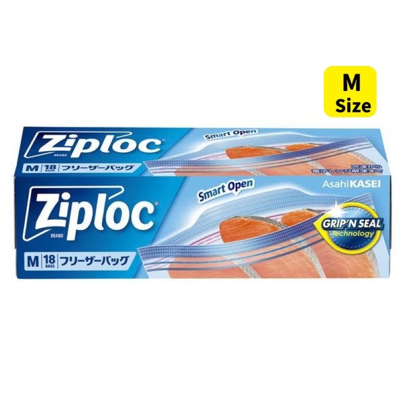 Asahi Kasei Ziploc Freezer Bag Double Zipper Airtight Storage Bag for Freezing & Microwaving【Direct from Japan】