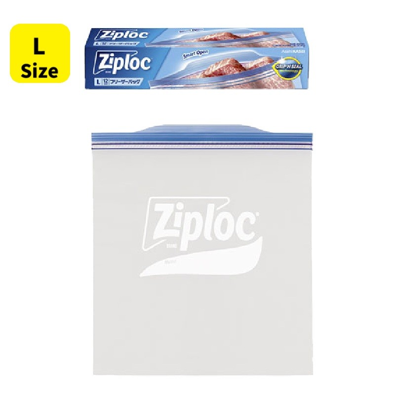 Asahi Kasei Ziploc Freezer Bag Double Zipper Airtight Storage Bag for Freezing & Microwaving【Direct from Japan】