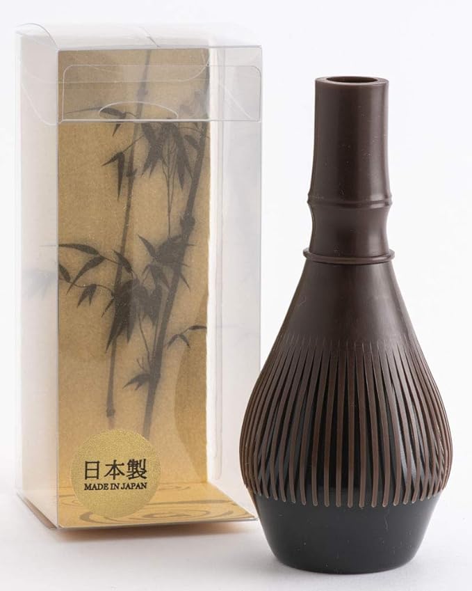 Resin Matcha Whisk with Curl Fixer Stand - Made in Japan Durable Tea Whisk