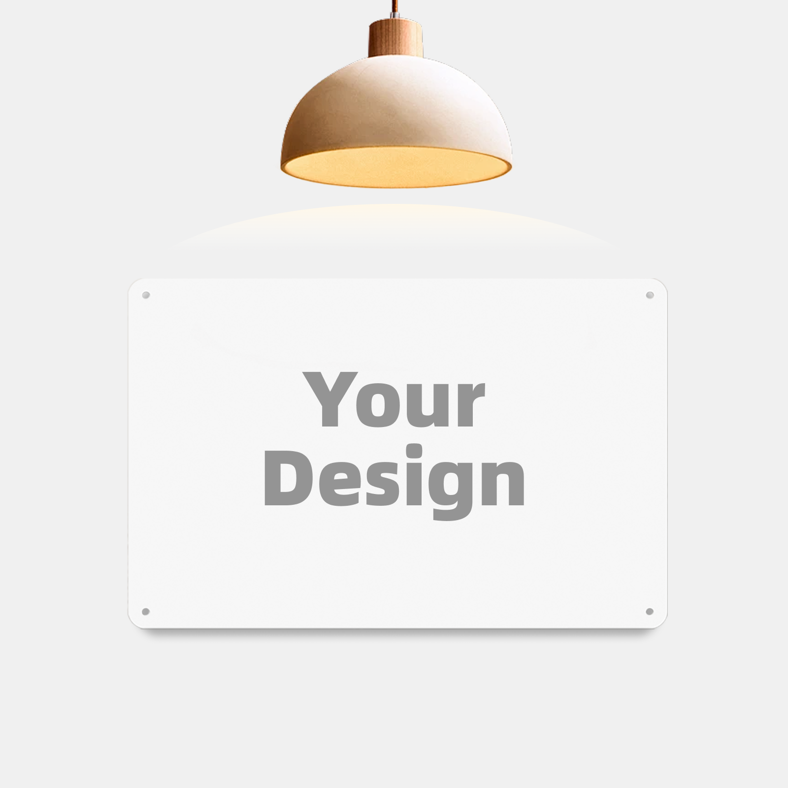 Vintage Aluminum Metal Painting