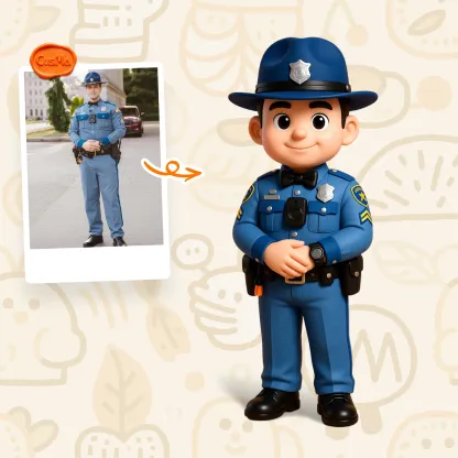 Customized 3D figure for policeman