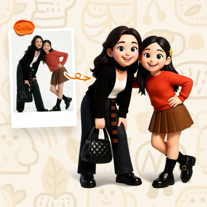 Customized 3D figure for party friends