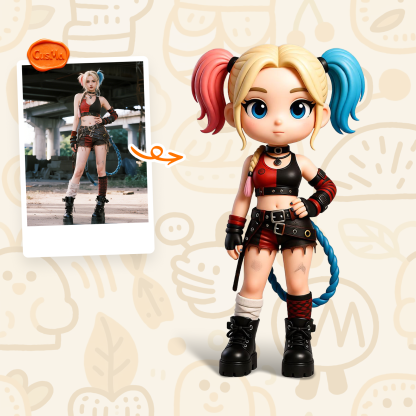 Customized 3D figure for clown girl
