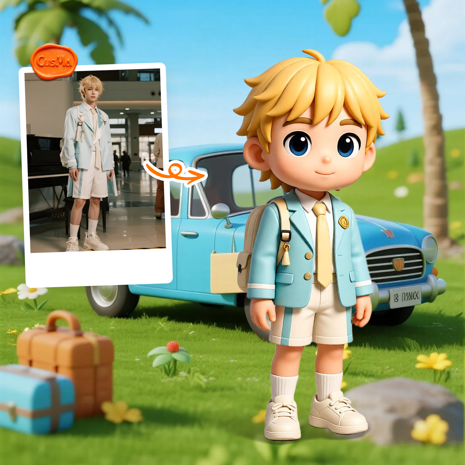 Customized 3D figure for Young Travelers