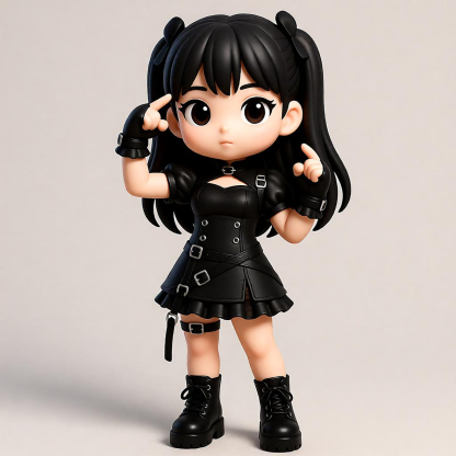 Customized 3D figure for dark lolita