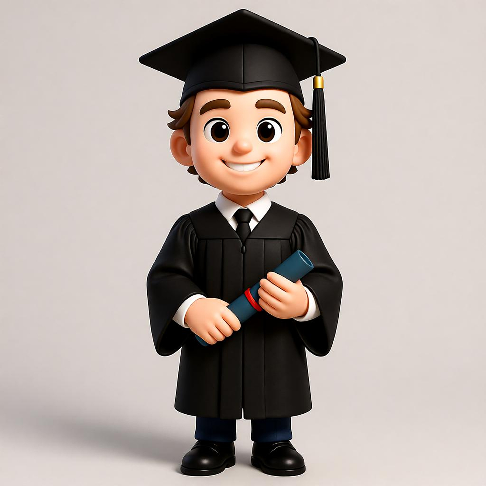 Customized 3D figure for Graduates in Black