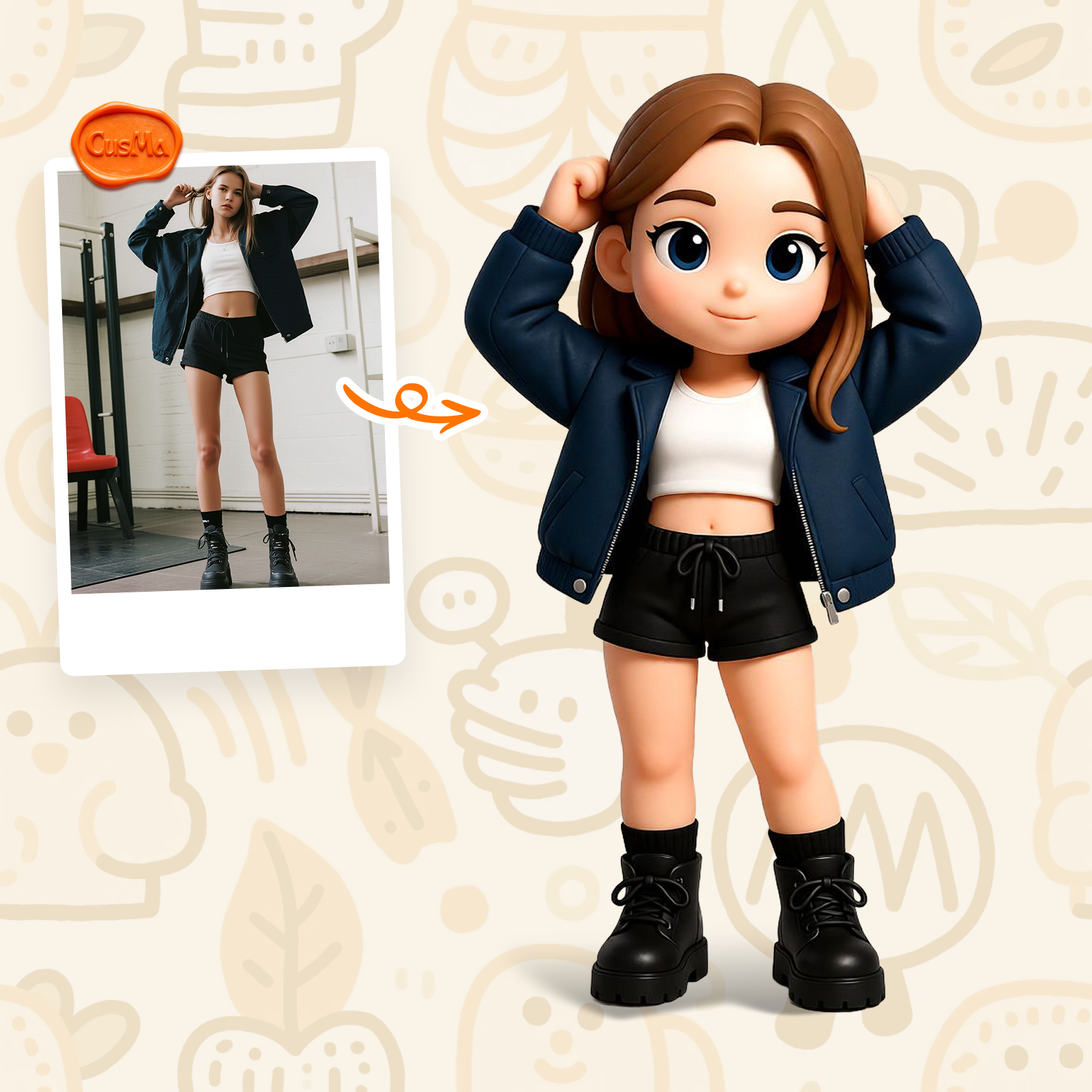 Customized 3D figure for fashion icons
