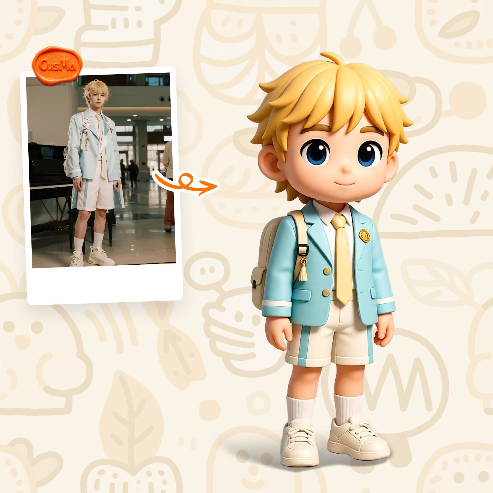 Customized 3D figure for Young Travelers