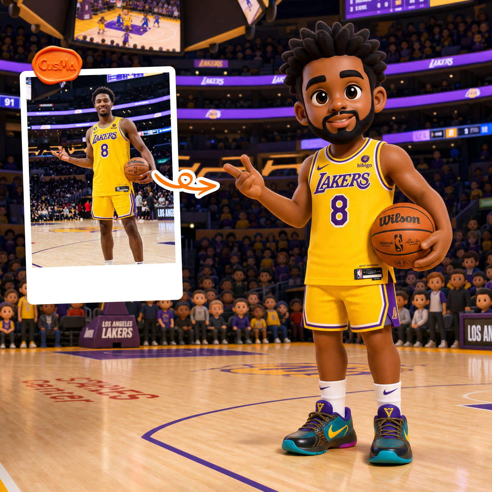 NBA Custom 3D Figure Street Basketball Chibi Player Figure Set, Cleveland Cavaliers / New York, Trendy Collection Gift