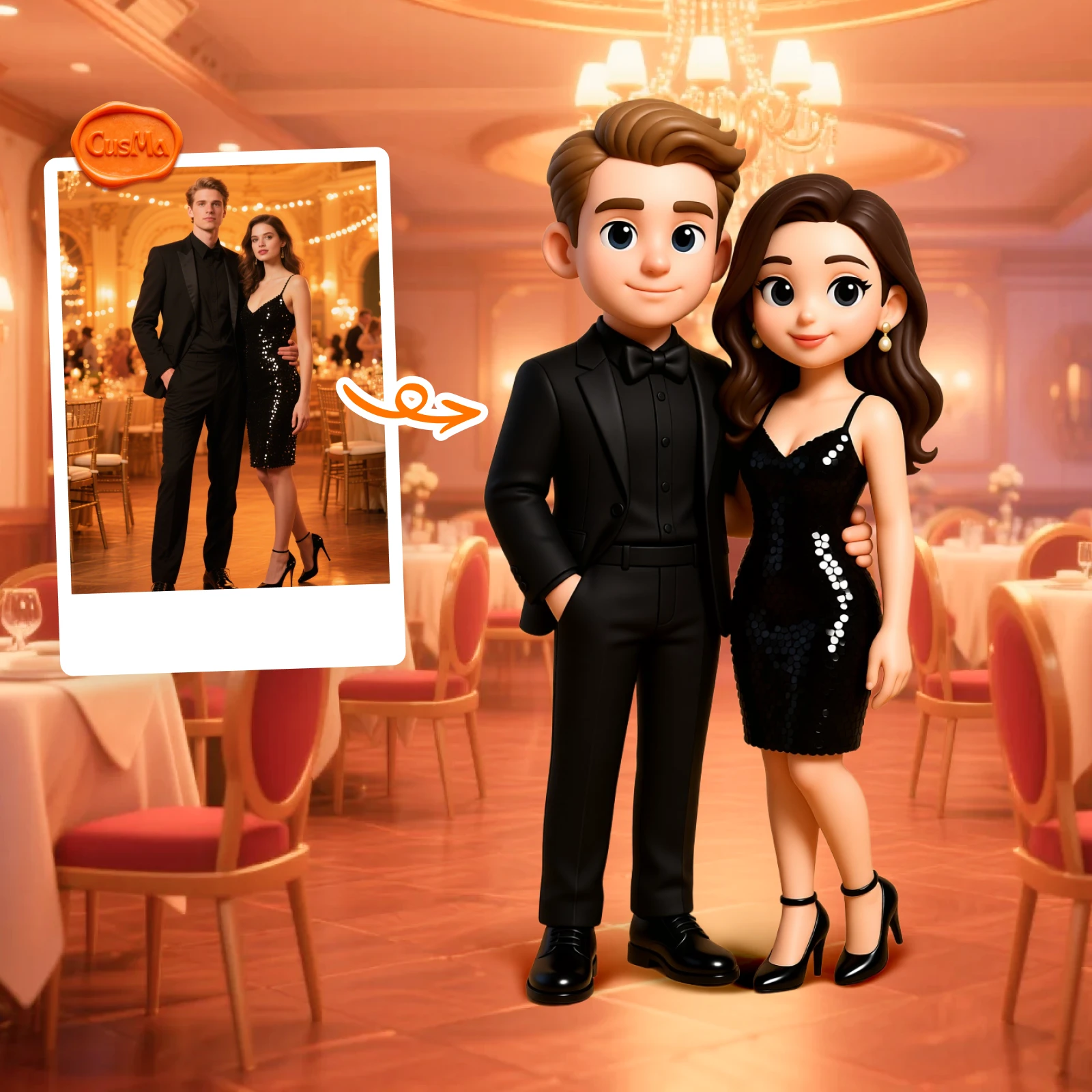 Customized 3D figure for lovers