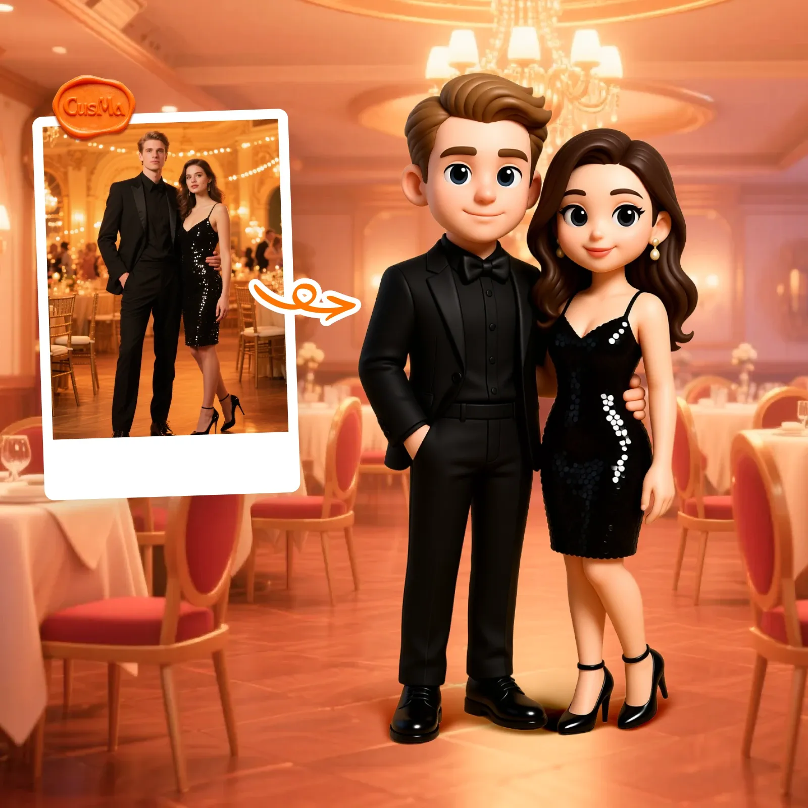 Customized 3D figure for lovers