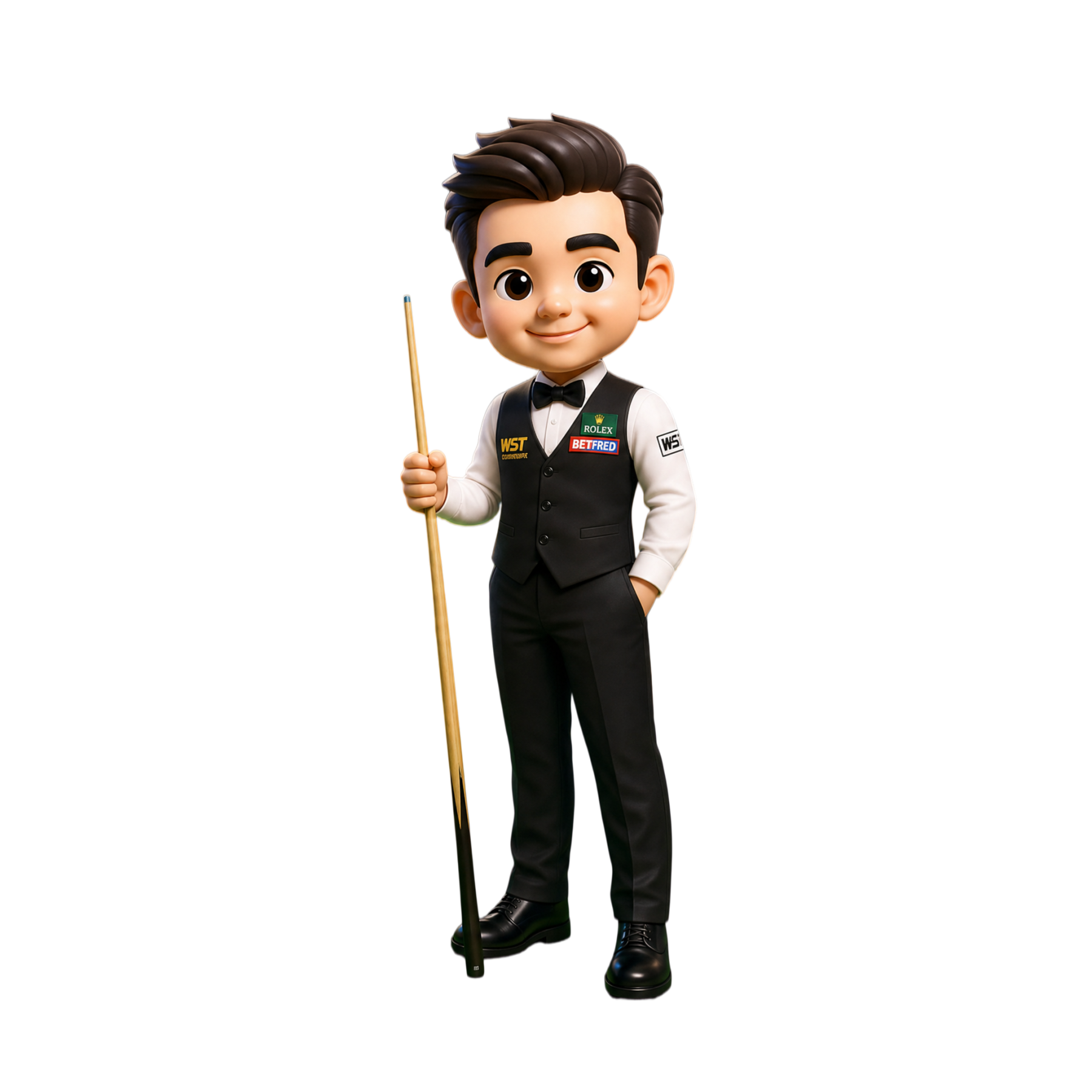 Custom 3D Figure Gentleman Snooker Chibi Player Figure Set, Snooker Championship, Trendy Collection Gift