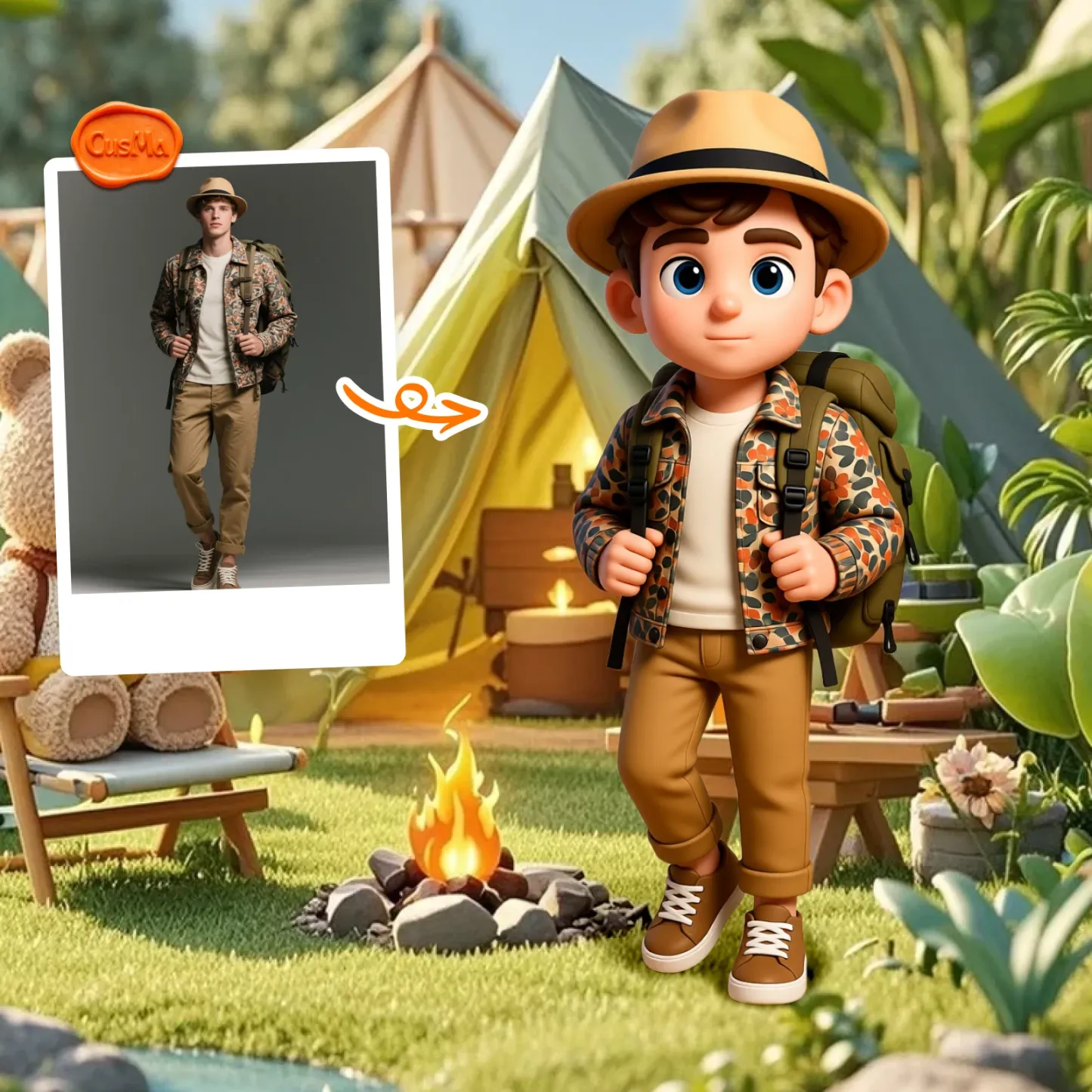 Customized 3D figure for travel lover