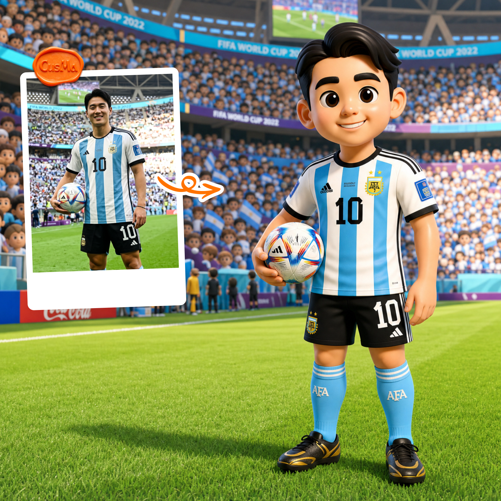 FIFA World Cup 2026 Custom 3D Figure Sporty Soccer Chibi Player Figure Set, Trendy Collection Gift