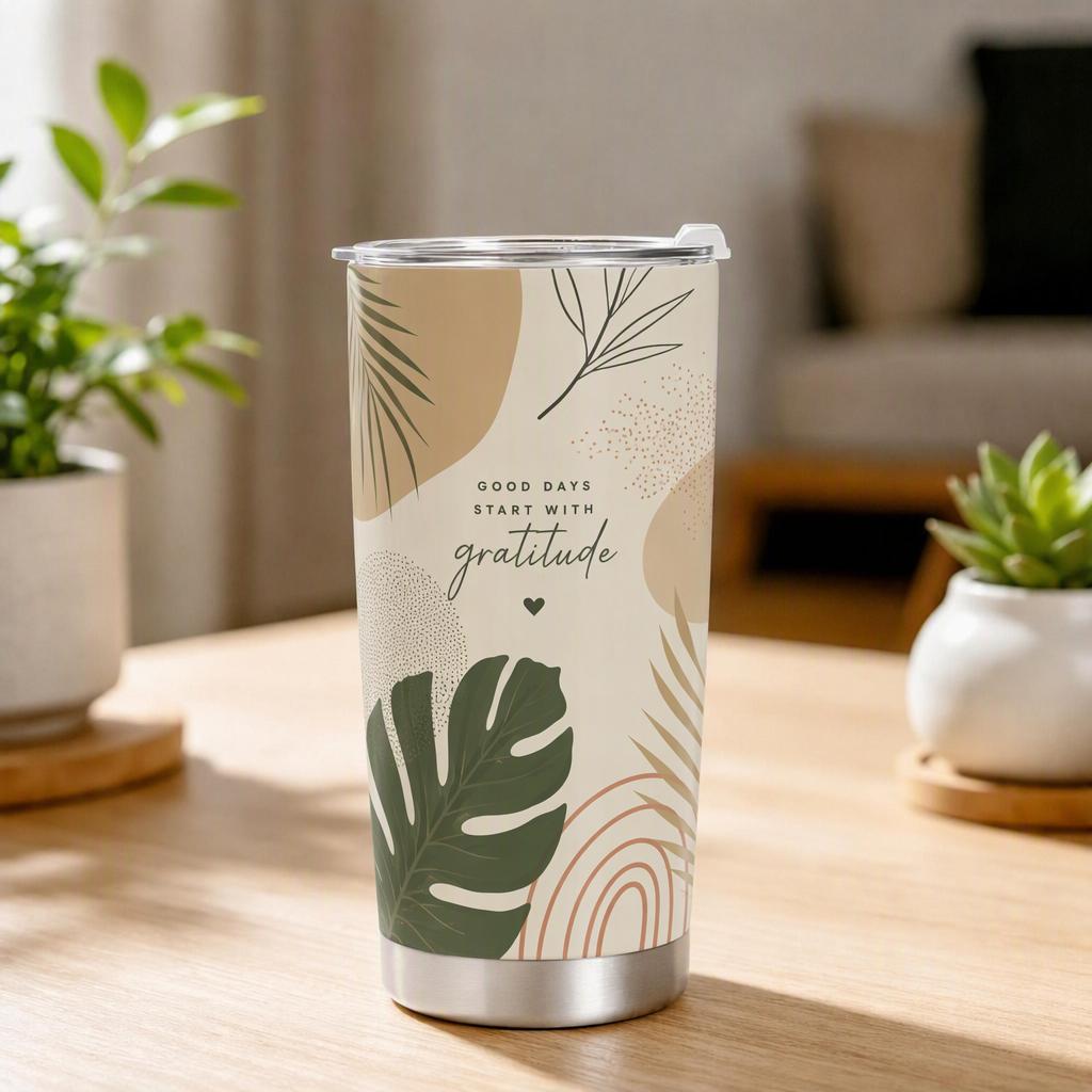 Custom 20oz Stainless Steel Tumbler – Personalized Photo Travel Cup