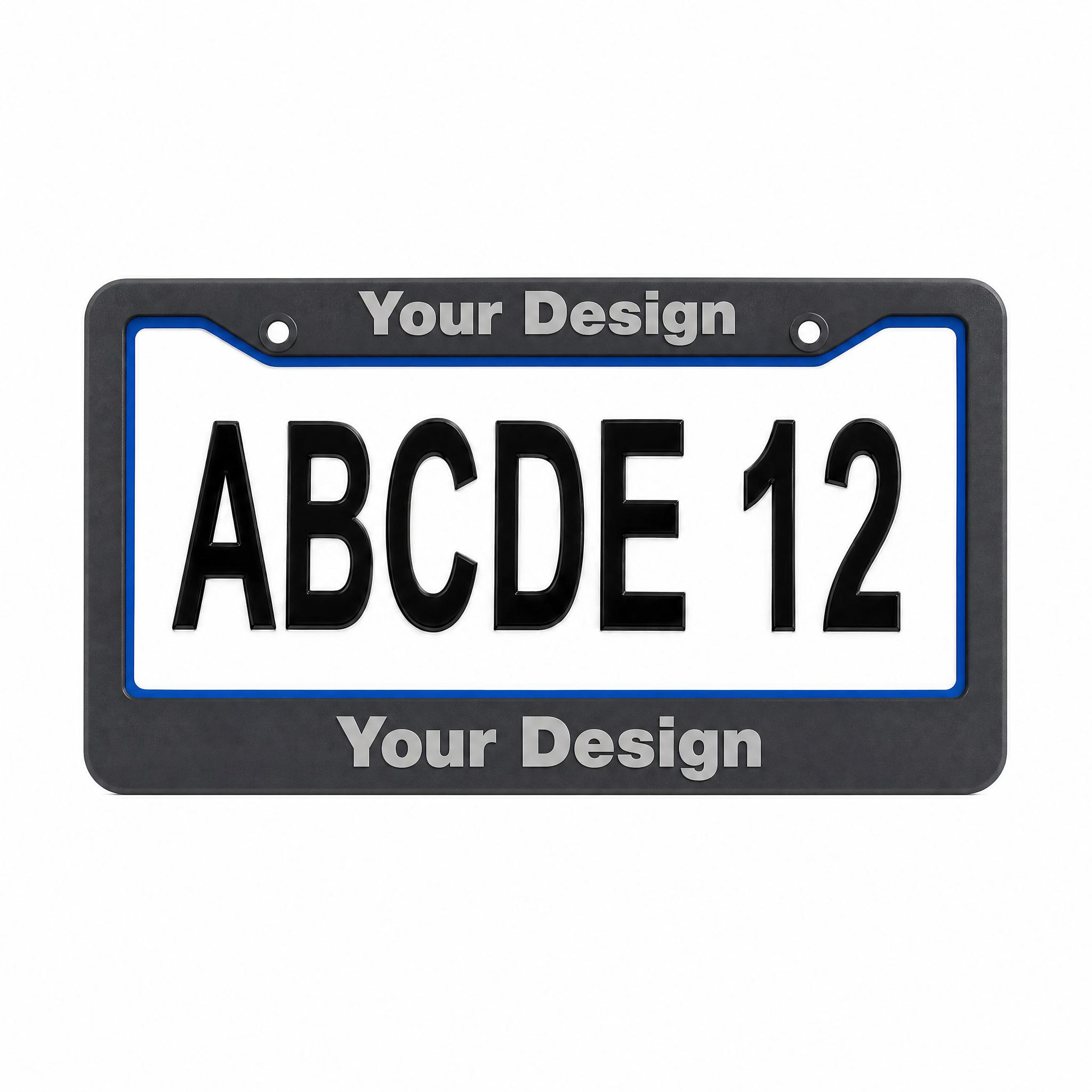 Custom Full-Print License Plate Frame – Personalized Aluminum Car Plate Frame