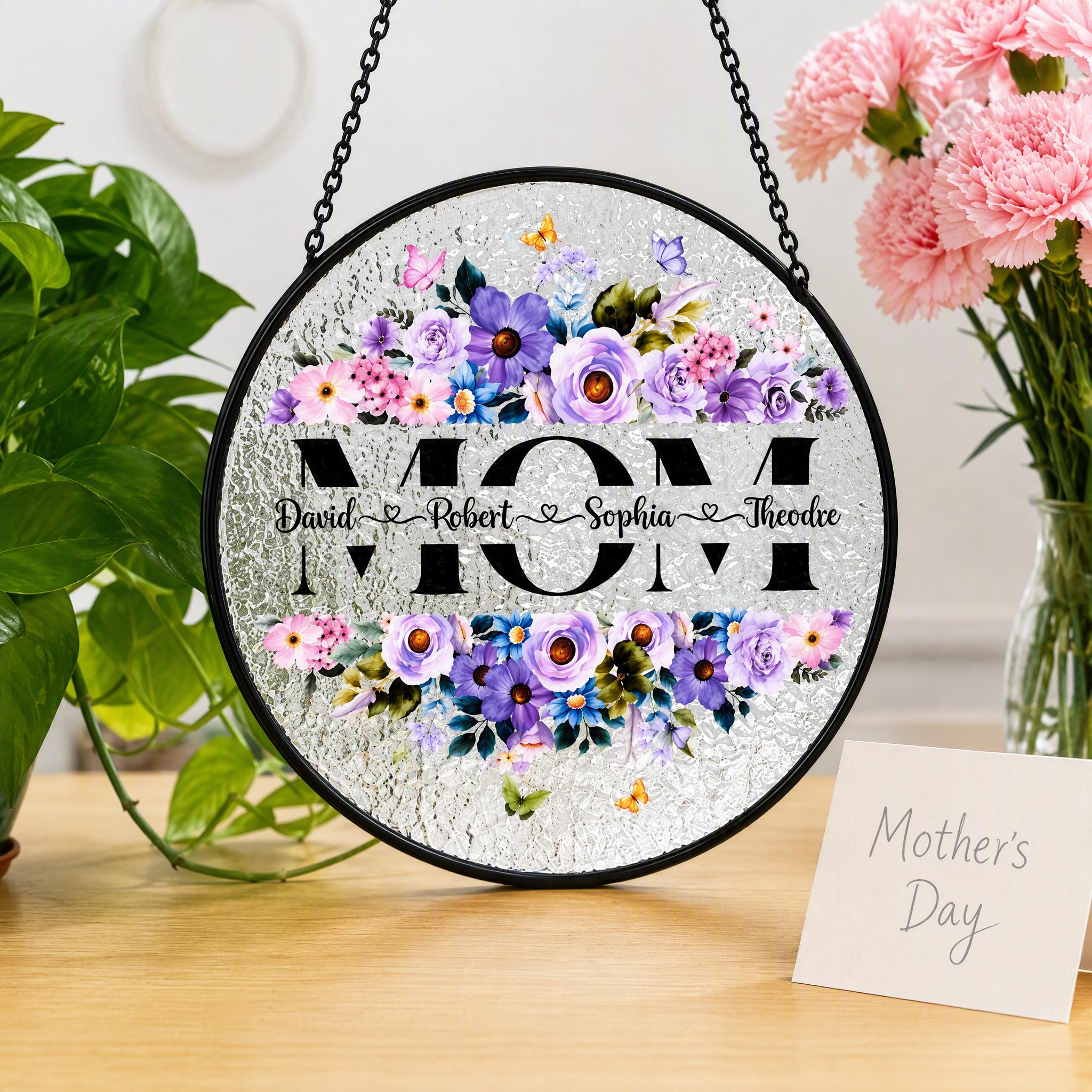Custom Glass Suncatcher – Personalized Window Hanging Decor