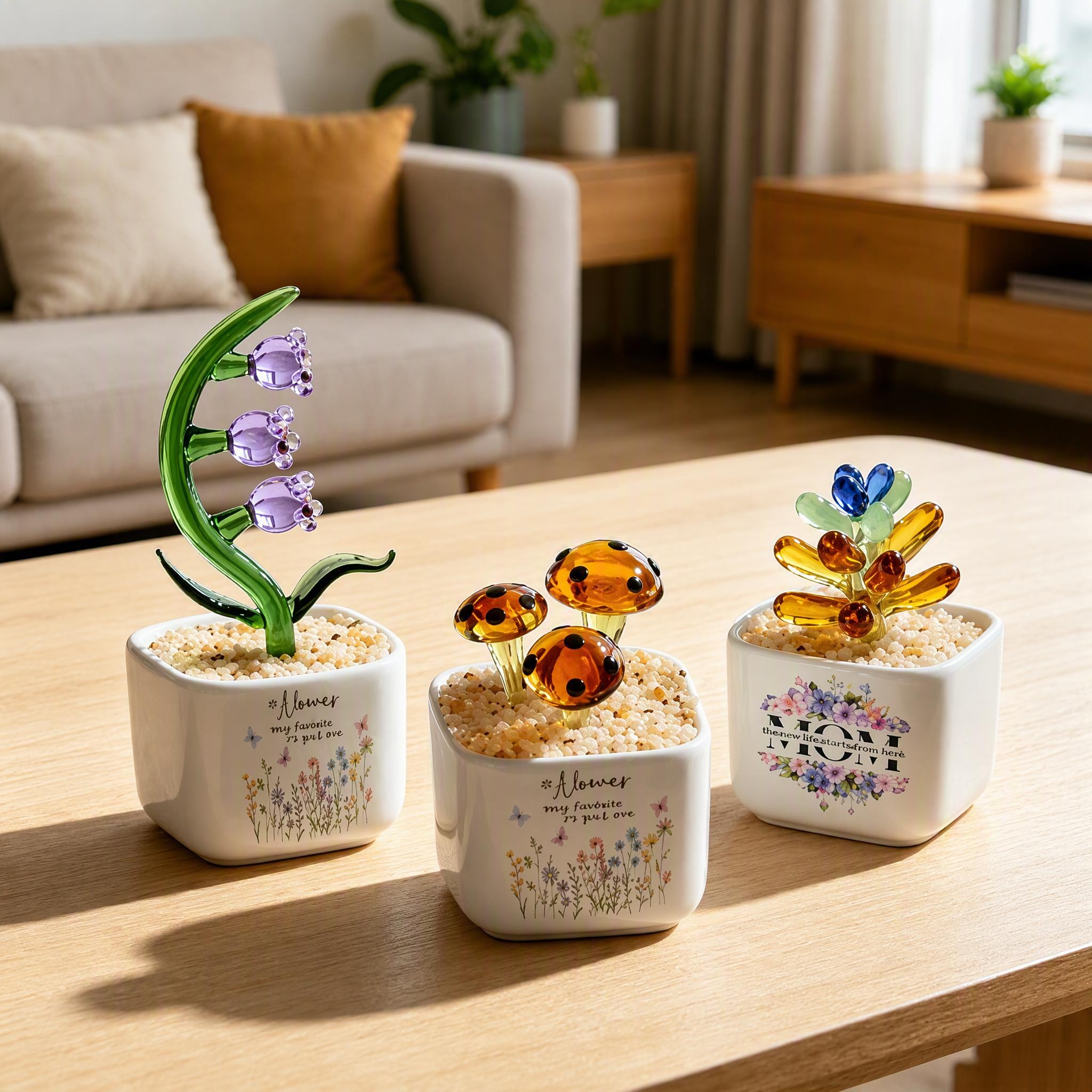 Custom Glass Flower Pot – Personalized Decorative Planter